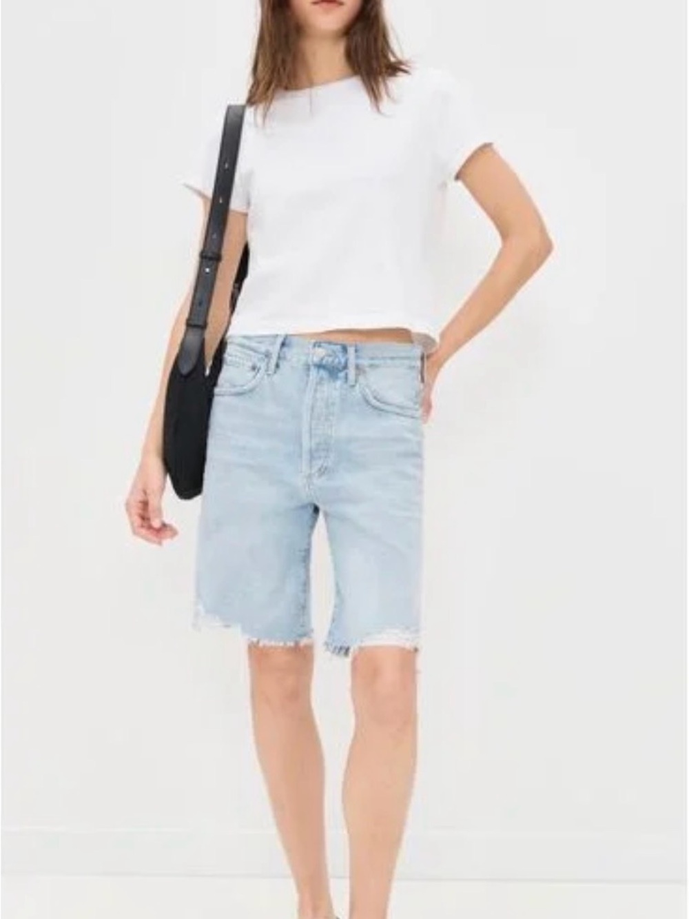 Agolde Women's Blue 90's Mid Rise Loose Shorts